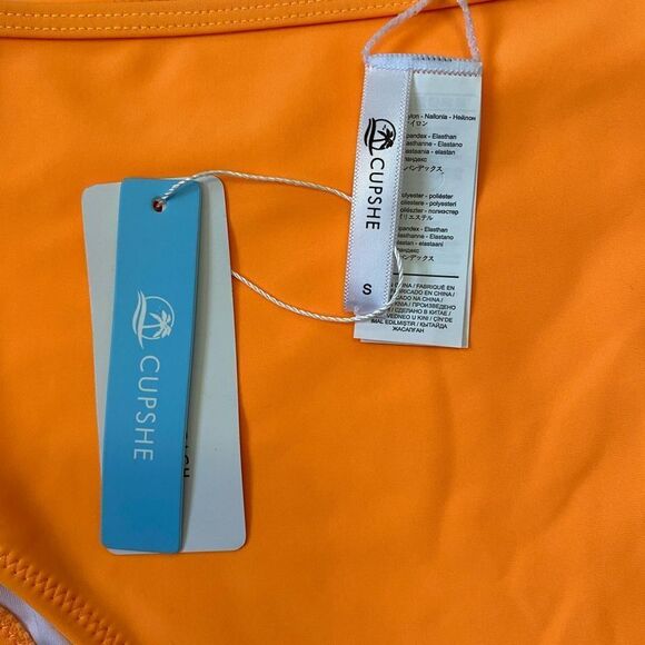 😍2/$20 NEW Cupshe Sz S Orange Bikini Bottom - Picture 5 of 6
